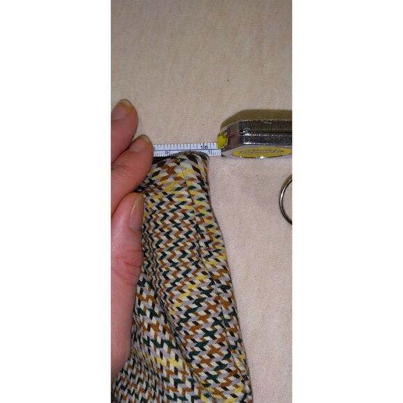 CABI PASTIME MINI SKIRT SIZE MEDIUM BROWN PLAID FRONT POCKETS SLIT - Picture 5 of 8